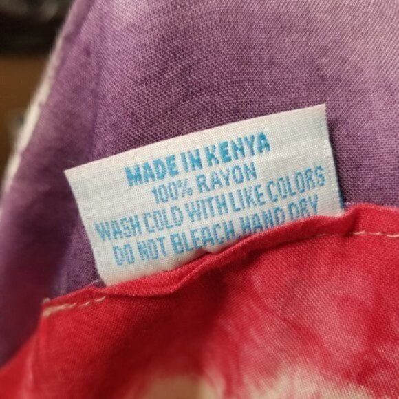 Infinity Pink Tie Dye Rayon Scarf Made in Kenya - Picture 2 of 2